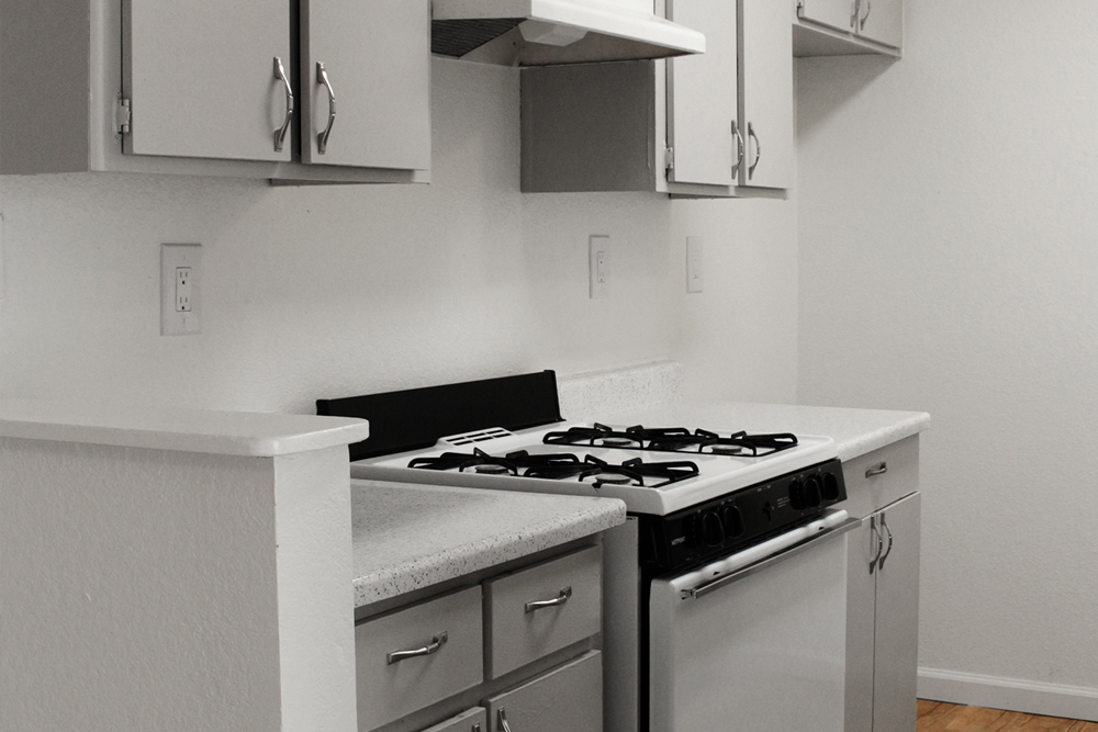 This photo is the visual representation of gourmet kitchens at Sterling Estates Apartments.